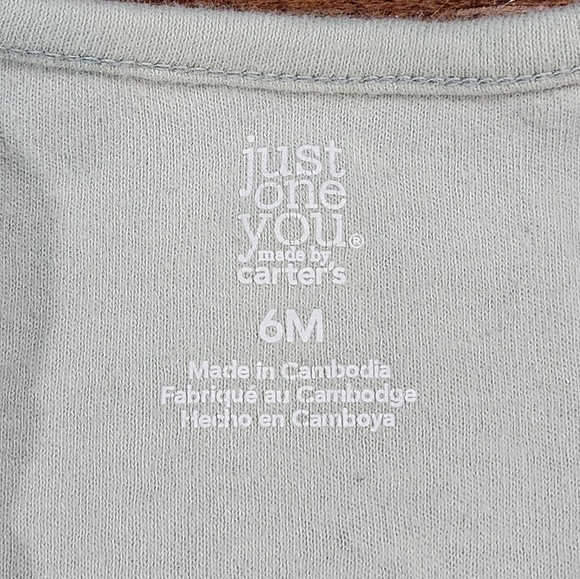 Carter's Little Bunny 100% Cotton Light Mint Green Footed Sleep N' Play, Size 6M - Picture 2 of 4